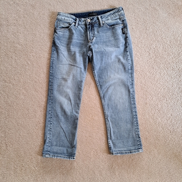 Silver Jeans Co. Suki Capri Women's Denim Size 27 Blue Light Wash - Picture 3 of 15
